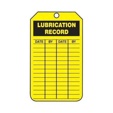 SAFETY TAG LUBRICATION RECORD 8 TRS337CTP